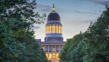 The Maine State House in Augusta, Maine.
